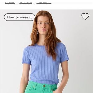 Nwt j crew pink cashmere silk tee